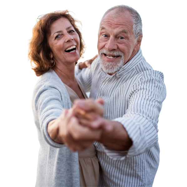 Happy Senior Couple Dancing in Delray Beach, FL